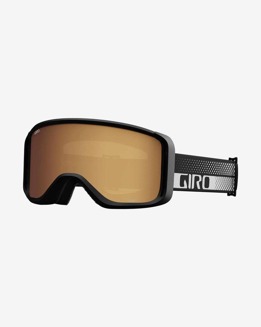 Masque Giro Sagen blanc pur noir avec lentille miroir Amber Gold