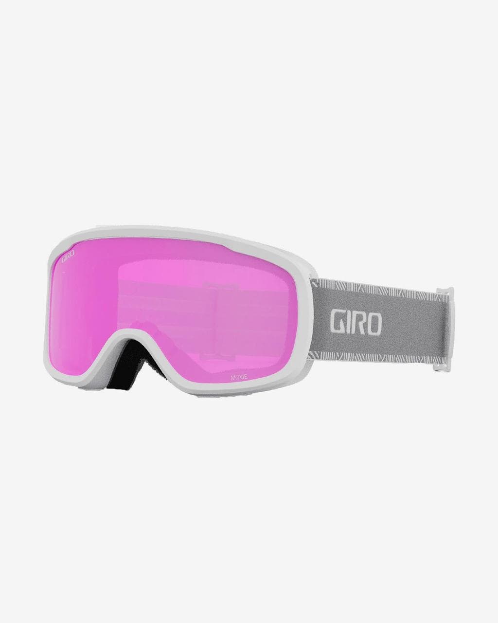 Masque Giro Moxie blanc pur gris avec lentille Amber Pink femme