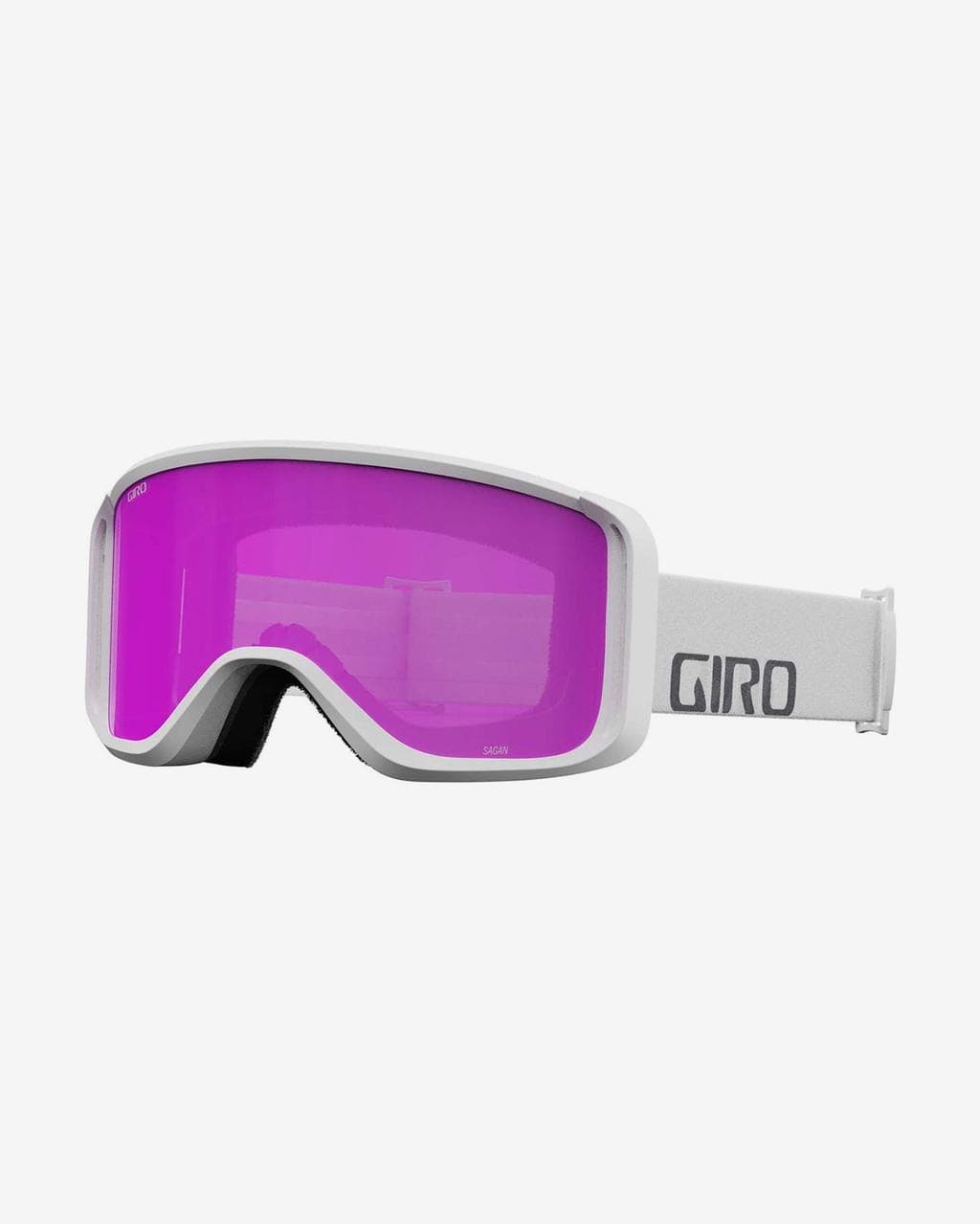 Masque Giro Sagen blanc neutre avec lentille miroir Amber Pink